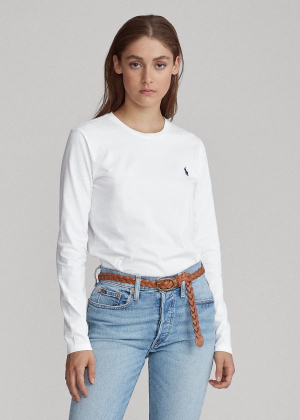 Polo Ralph Lauren Jersey Langærmet Skjorter Dame Danmark (CAYKW0634)